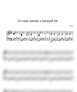 Co nam zostało z tamtych lat (Tuwim) – sanah