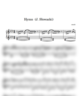 Hymn (J. Słowacki) – sanah (Linia melodyczna + basowanie)
