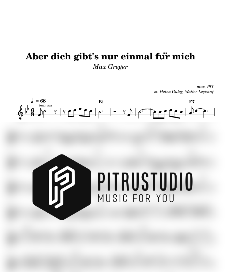 Max Greger - Aber dich gibts nur einmal fur mich aber dich gibts nur einmal fur mich