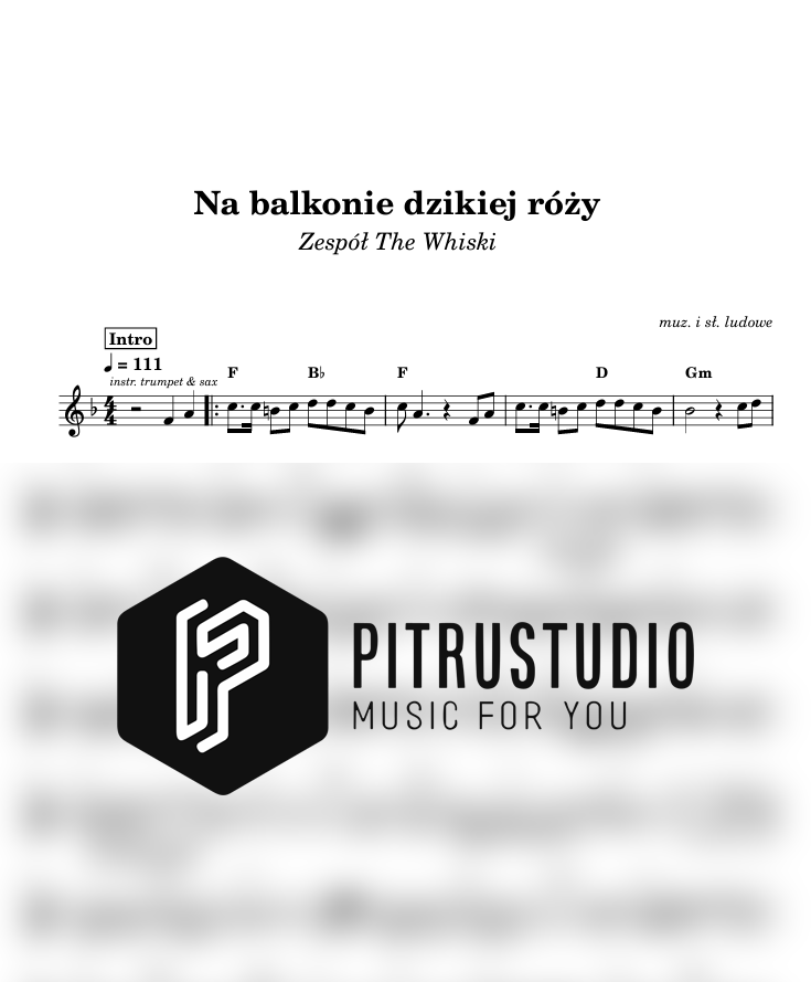 Zespół The Whiski - Na balkonie dzikiej róży na balkonie dzikiej róży nuty