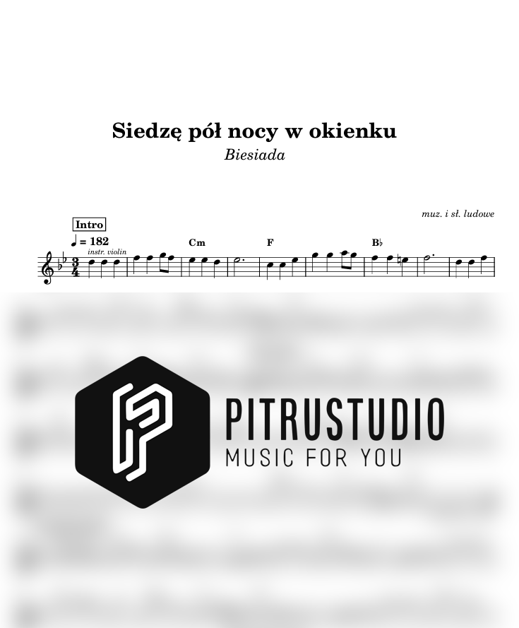 siedzę pół nocy w okienku nuty pdf na keyboard