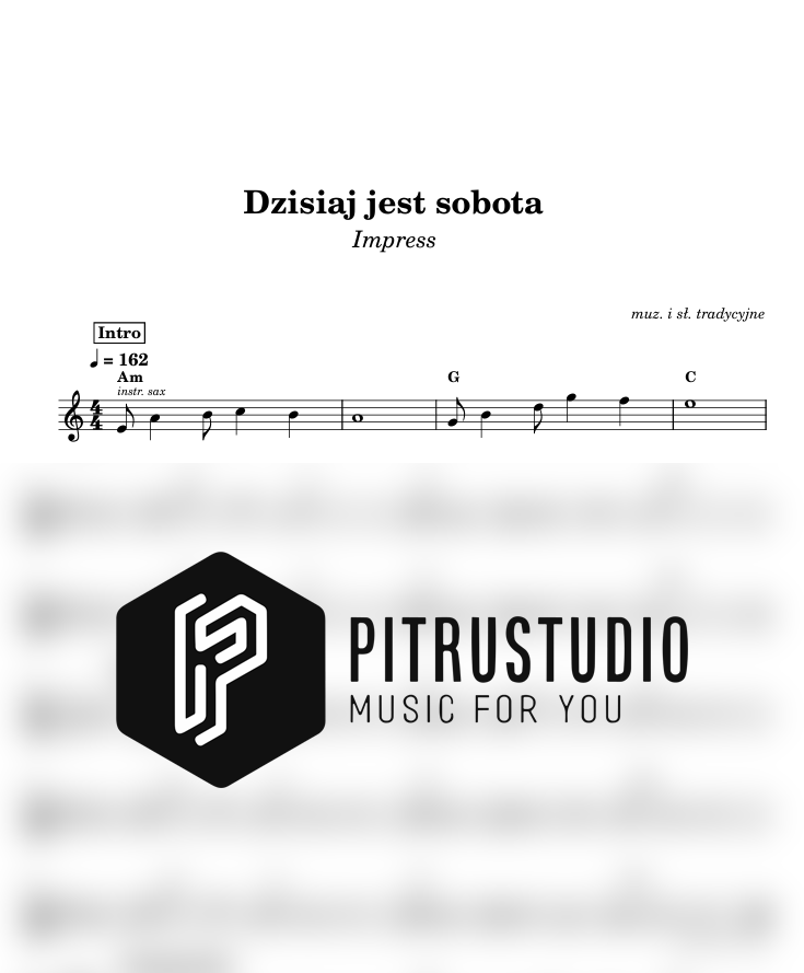 dzisiaj jest sobota nuty