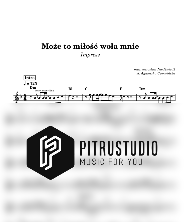 może to miłość woła mnie nuty