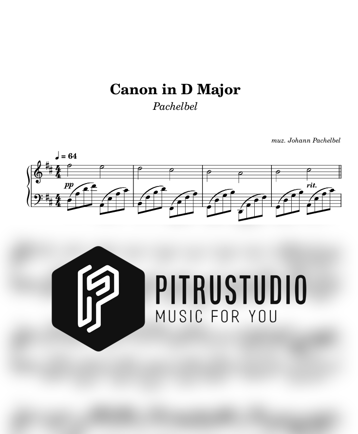 canon in D major nuty