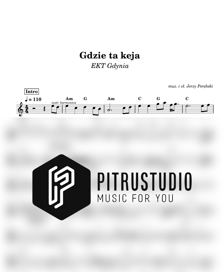 EKT Gdynia - Gdzie ta keja gdzie ta keja nuty