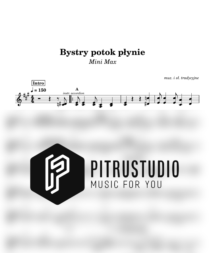 Mini Max - Bystry potok płynie bystry potok płynie nuty