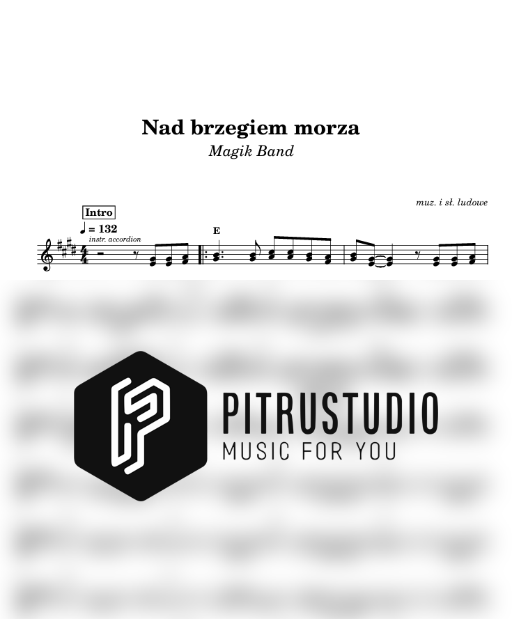 nad brzegiem morza nuty