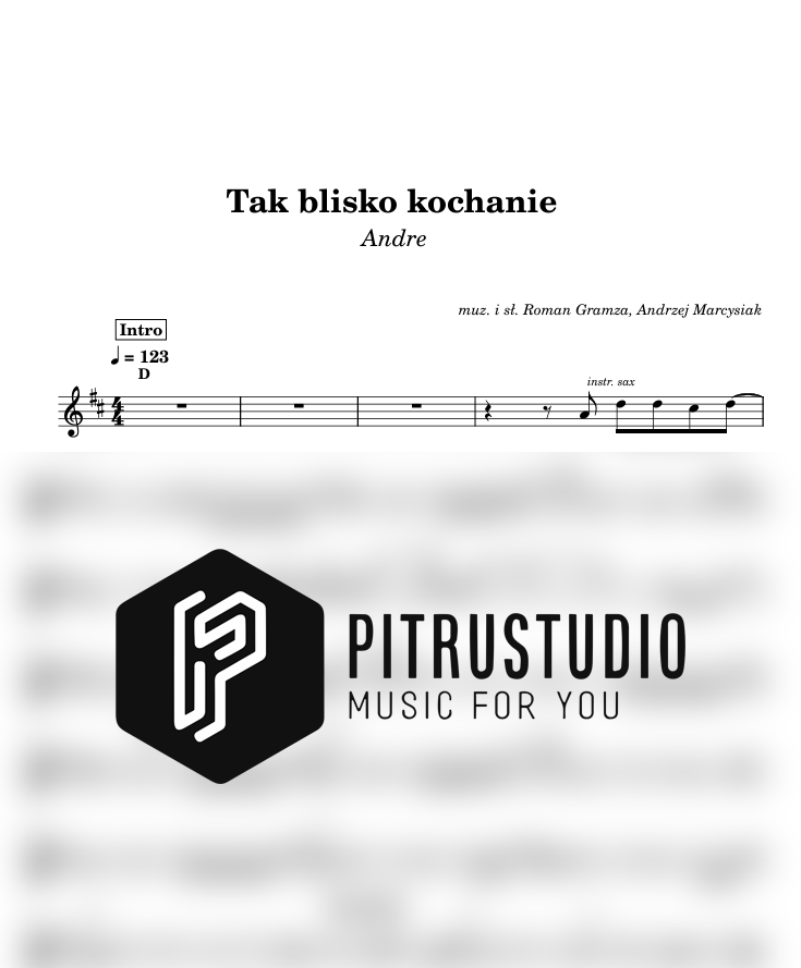 tak blisko kochanie nuty