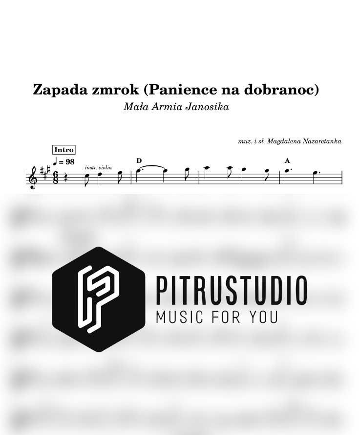 zapada zmrok panience na dobranoc nuty