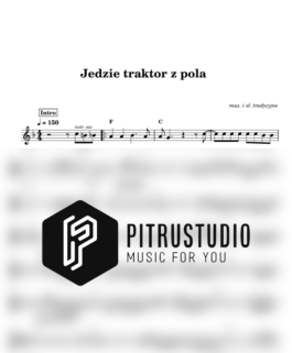 Jedzie traktor z pola