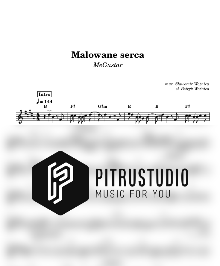 MeGustar - Malowane serca malowane serca nuty