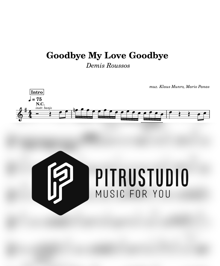 Demis Roussos - Goodbye my love goodbye goodbye my love goodbye nuty