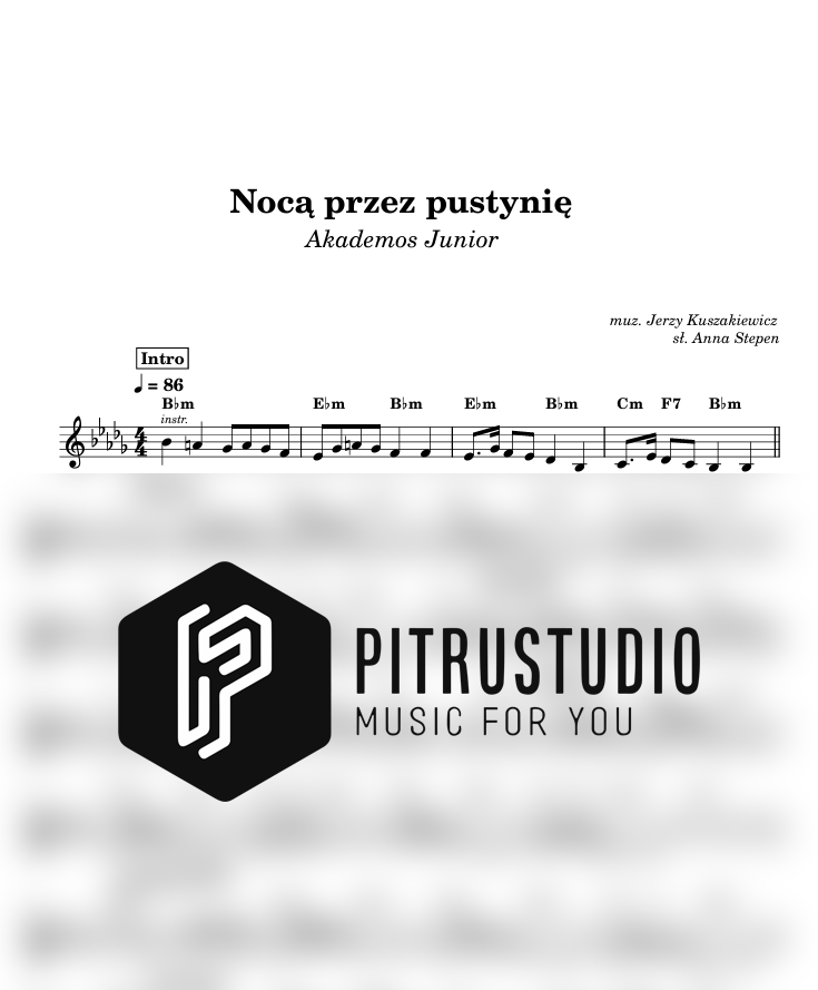 nocą przez pustynię nuty