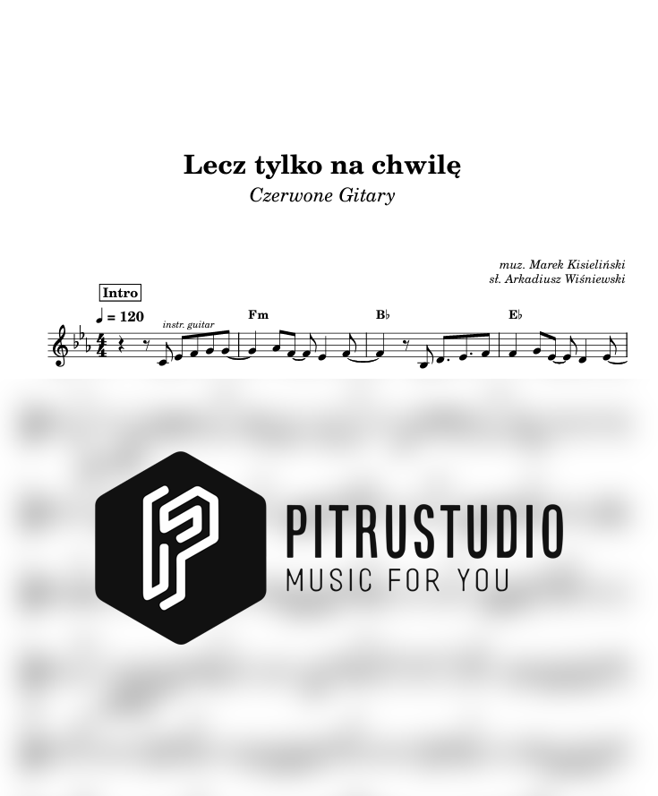 Czerwone Gitary - Lecz tylko na chwilę lecz tylko na chwilę nuty