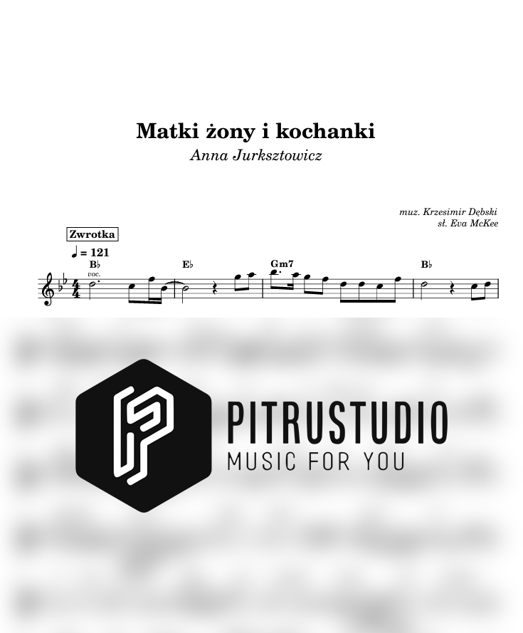 Anna Jurksztowicz - Matki żony i kochanki matki żony i kochanki nuty