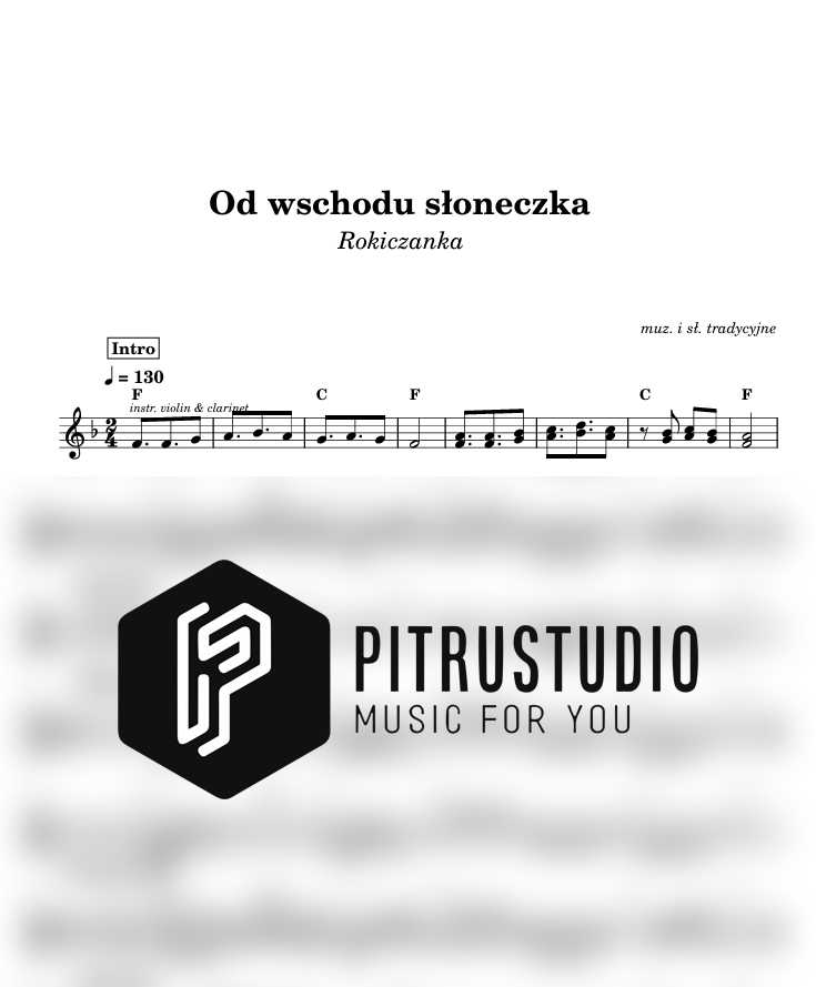 Rokiczanka - Od wschodu słoneczka od wschodu słoneczka nuty