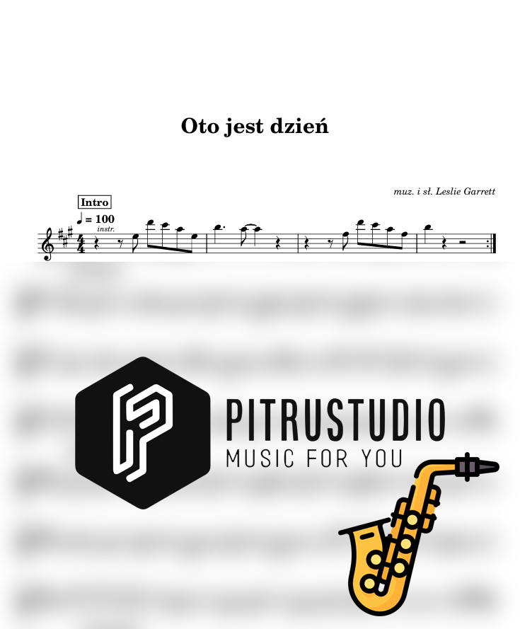 oto jest dzień nuty sax alt