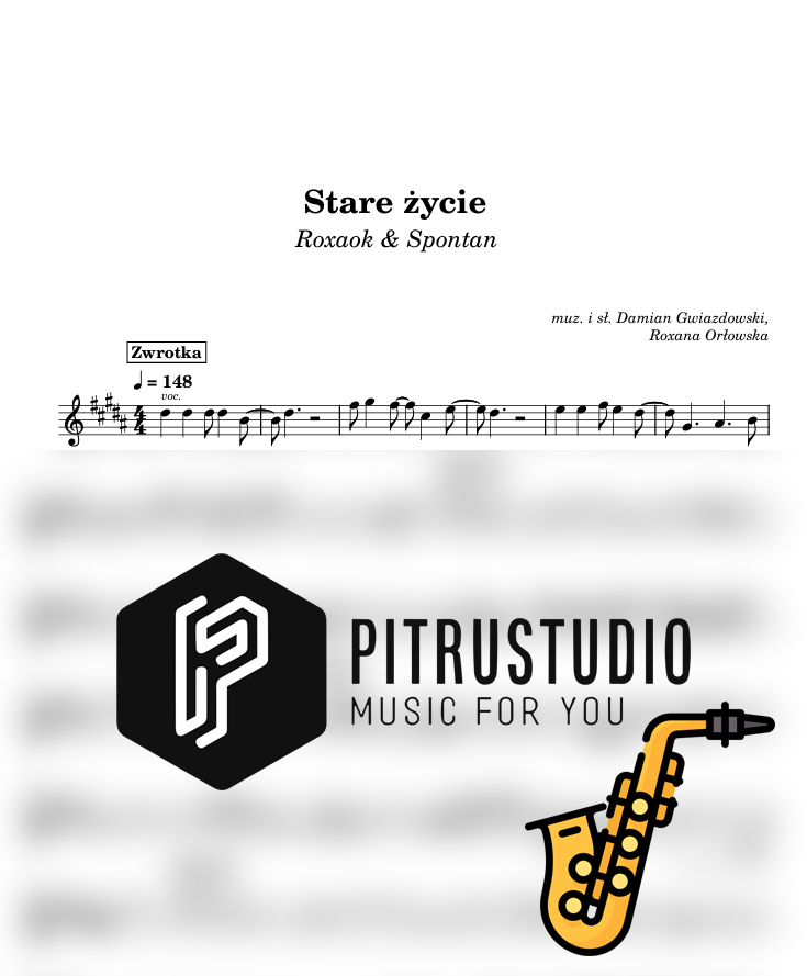stare życie nuty sax alt