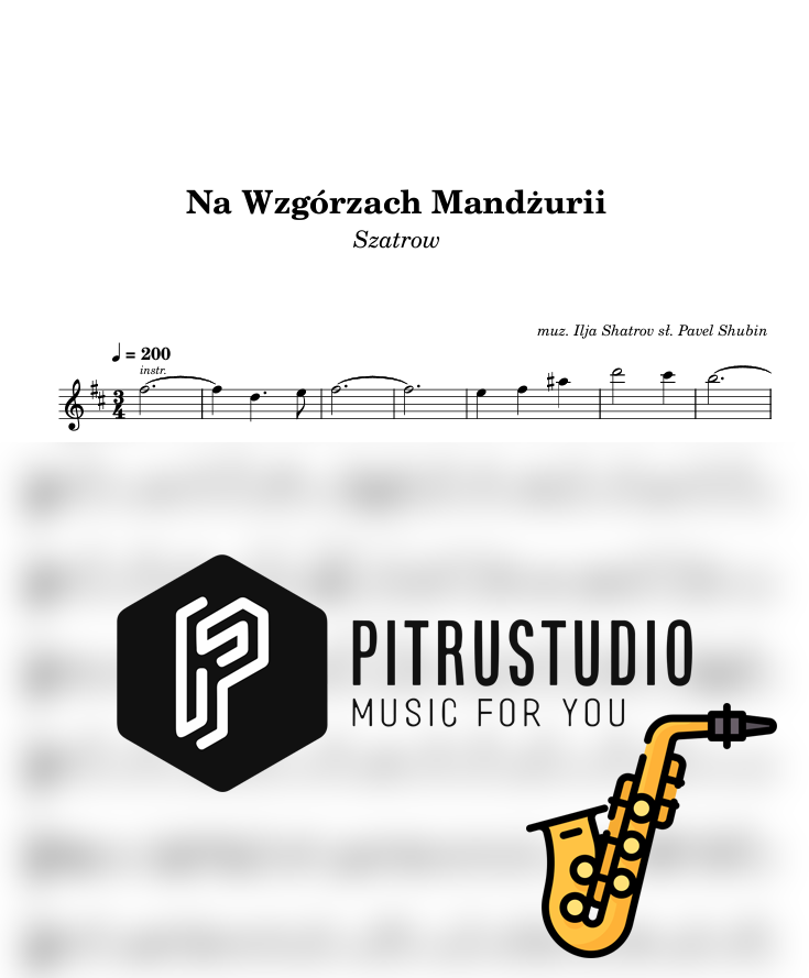 Szatrow - Na wzgórzach Mandżurii na wzgórzach mandżurii nuty sax alt