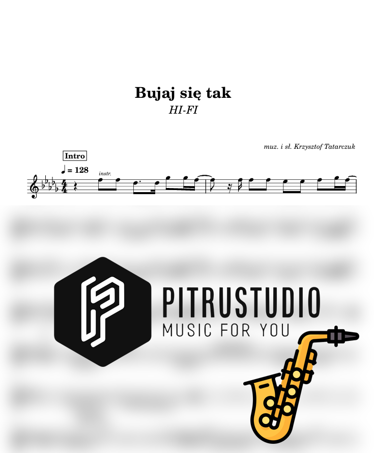 HI-FI - Bujaj się tak bujaj się tak nuty sax alt
