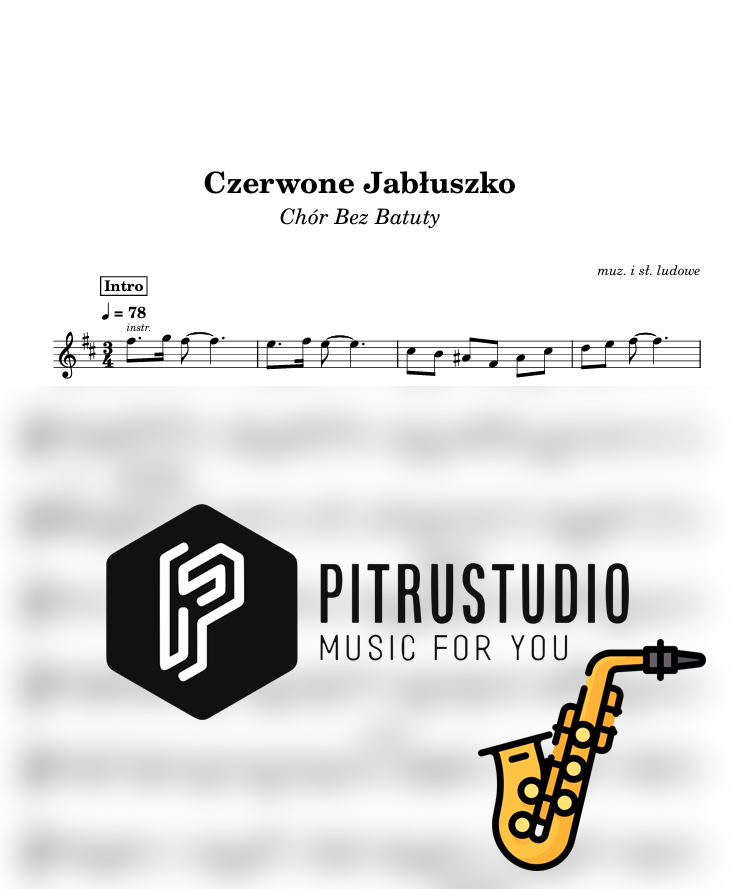 czerwone jabłuszko nuty sax alt