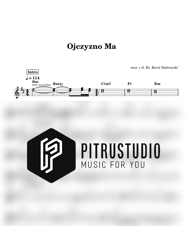 ojczyzno ma ojczyzno ma nuty