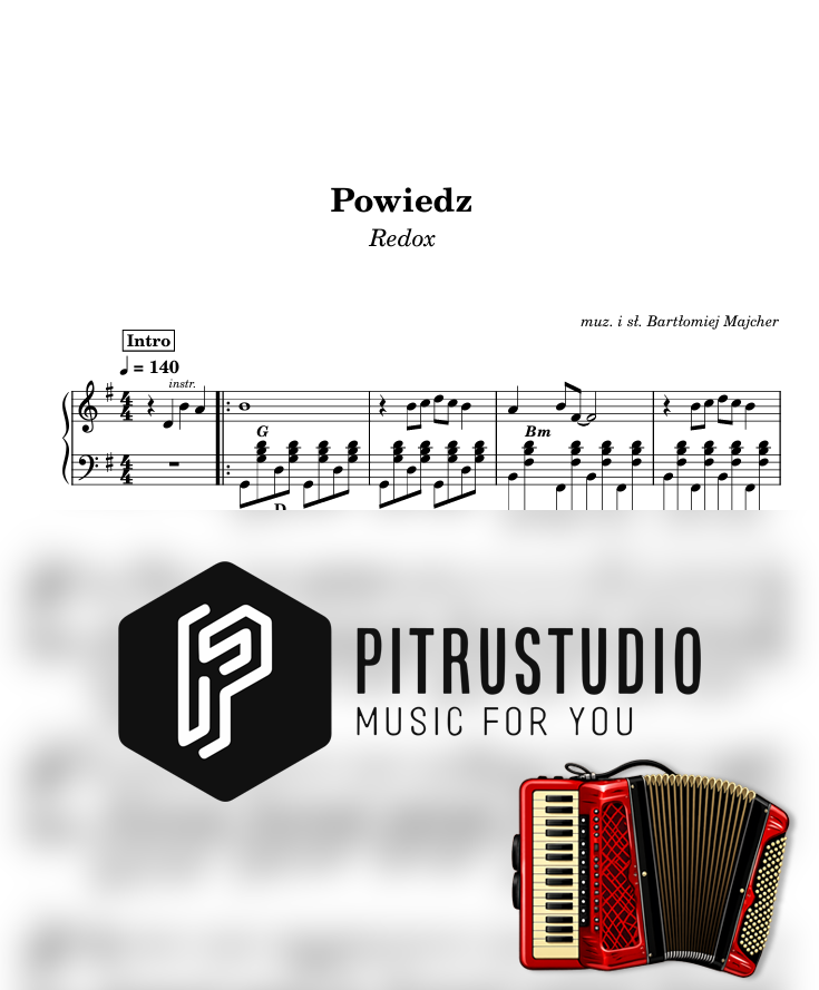 powiedz nuty akordeon