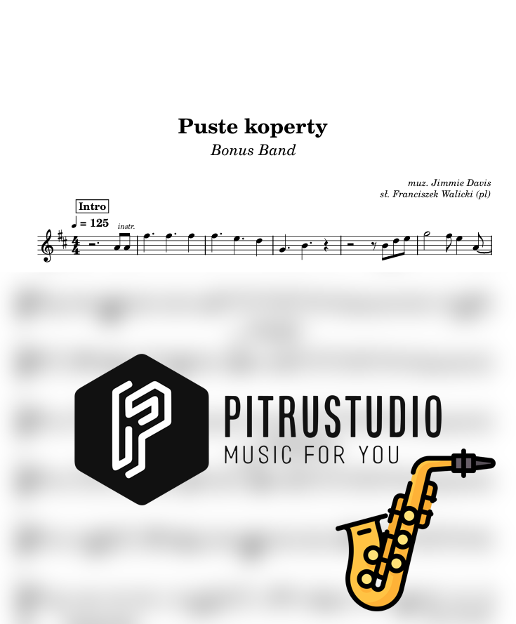 puste koperty nuty sax alt