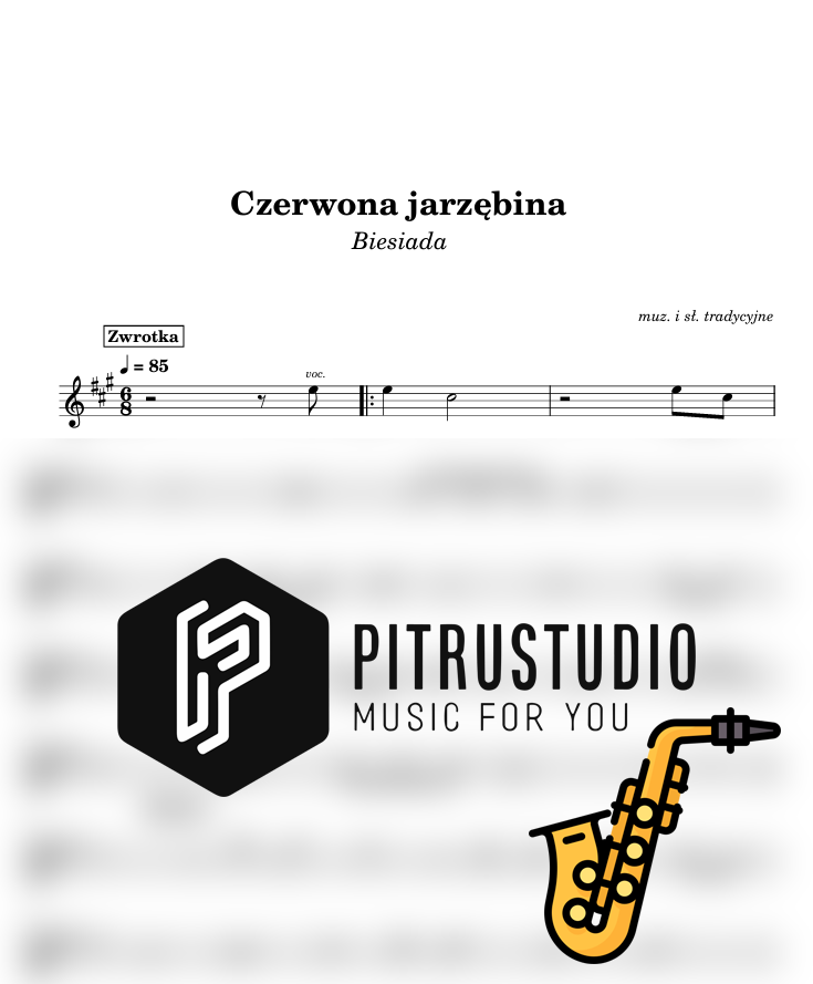 czerwona jarzębina nuty sax alt