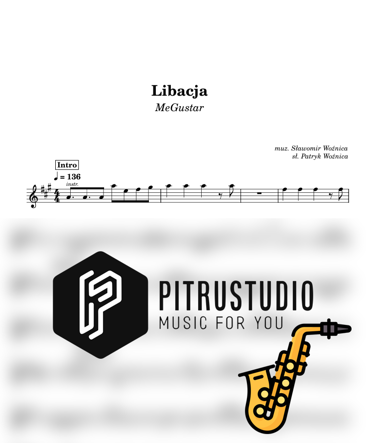 libacja nuty sax alt