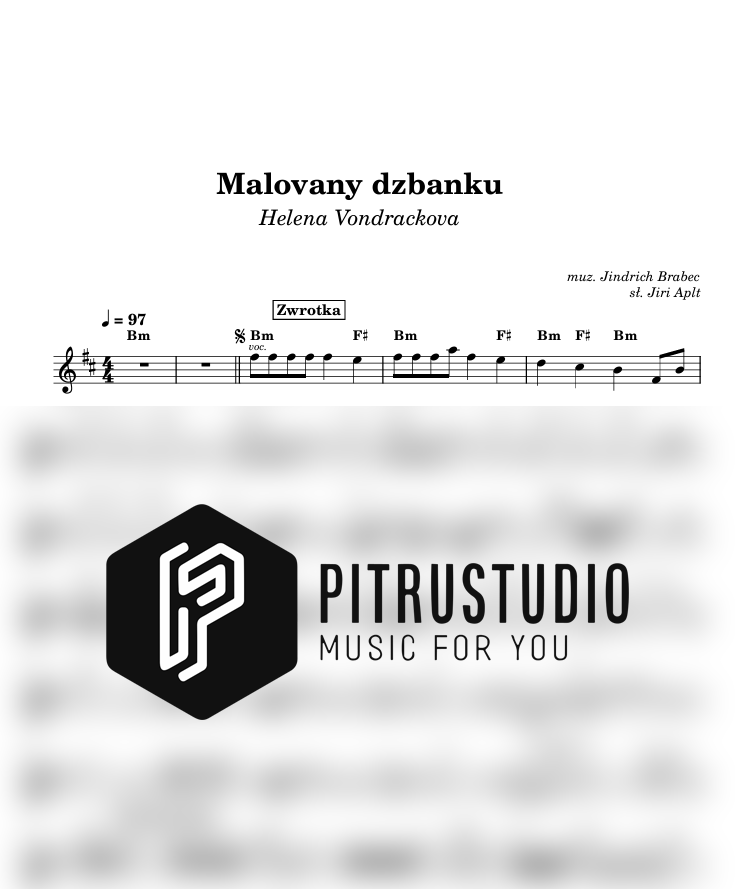 malovany dzbanku nuty