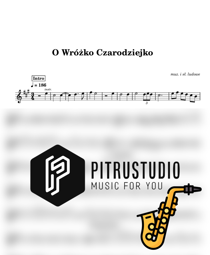 o wróżko czarodziejko nuty sax alt