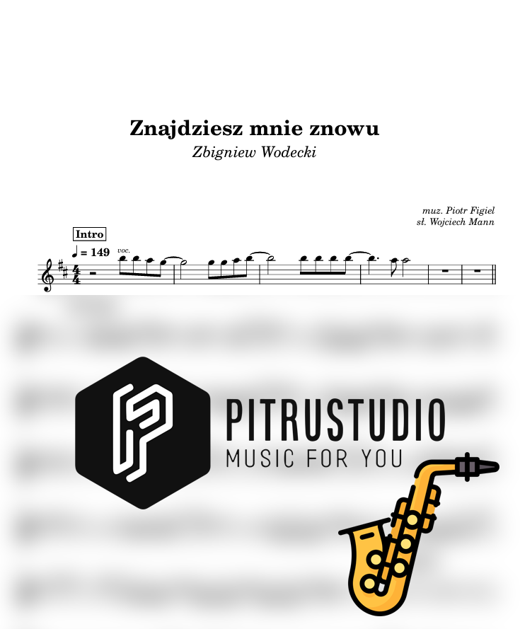 Znajdziesz mnie znowu nuty sax alt
