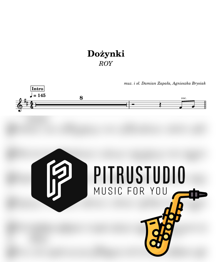 dożynki nuty sax alt