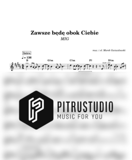 zawsze będę obok ciebie nuty