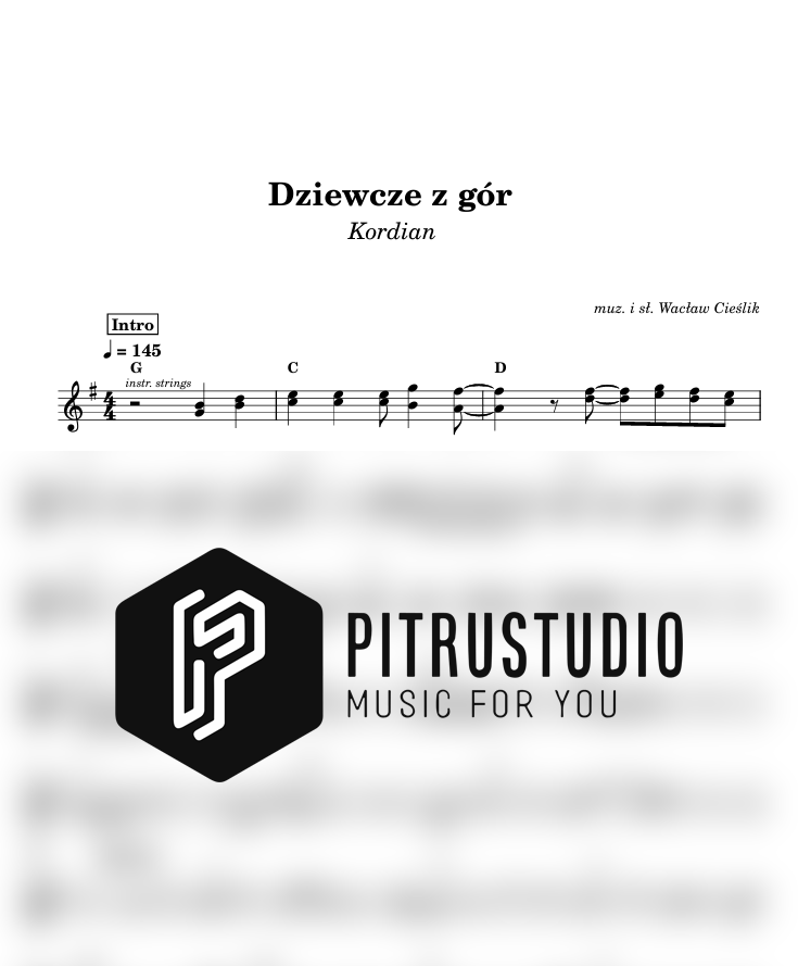 dziewcze z gór nuty