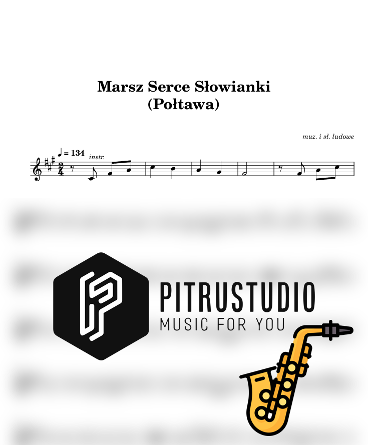 marsz serce słowianki nuty sax alt