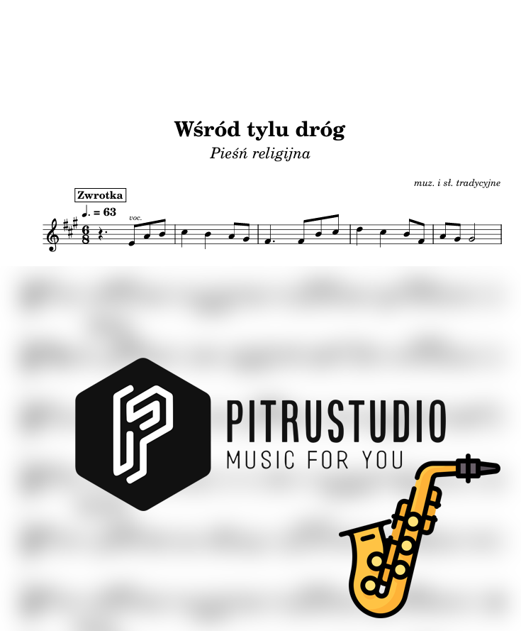 wśród tylu dróg nuty sax alt